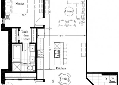 Suite 207 – 1,227 Sq Ft – 2 Bdrm Floor Plan 2F