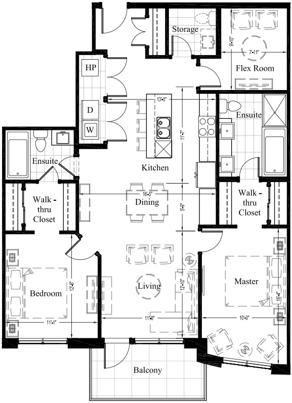 Luxury Condos Edmonton | 2 Bedroom New Condo Floor Plan